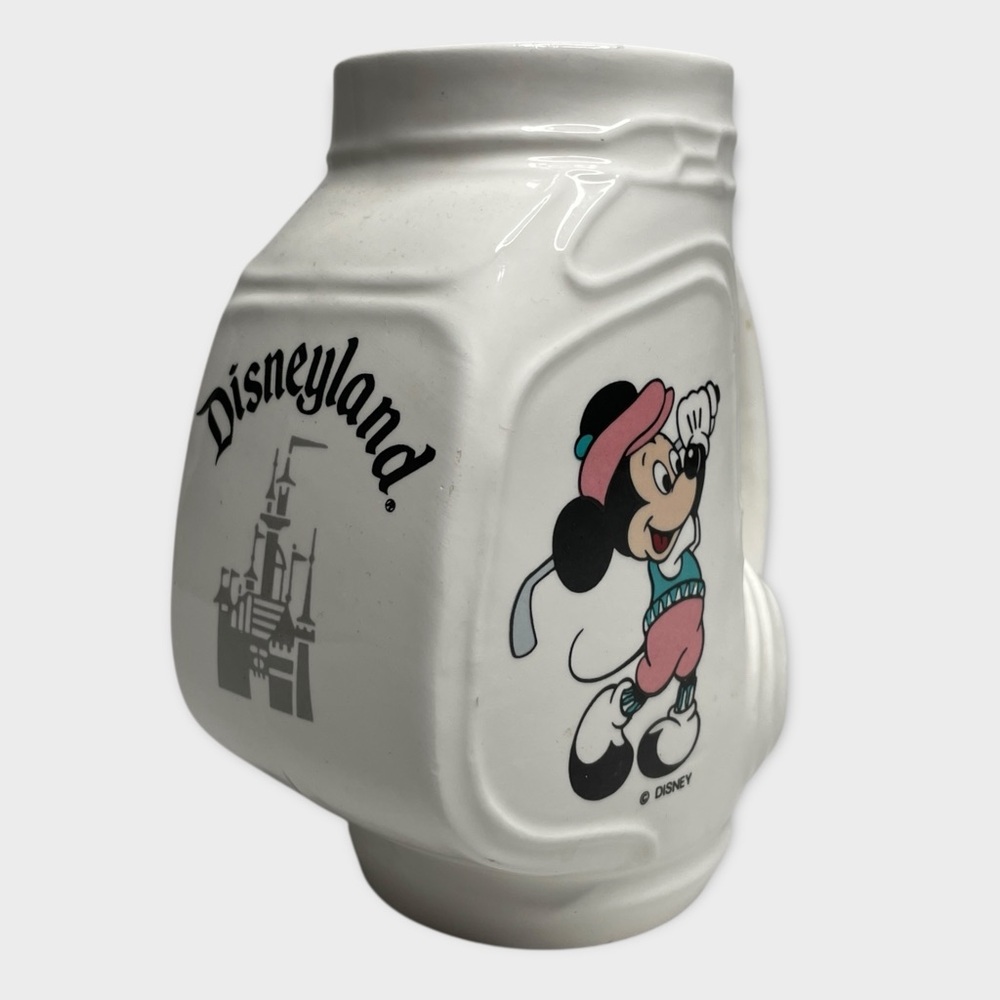 Disneyland Mickey & Goofy Golf Mug Vase Pencil Holder